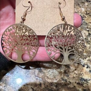 Gold Tree of Life Earrings